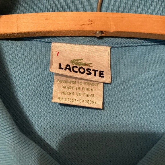 Lacoste Polo Men's size 7 (XXL) - Picture 2 of 3